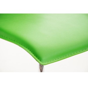 Silla de Confidente MIKI, tapizada en piel color negro