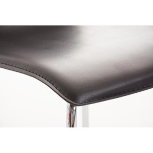 Silla de Confidente MIKI, tapizada en piel color negro