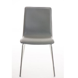 Silla de Confidente MIKI, tapizada en piel color negro