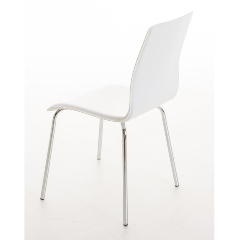 Silla de Confidente MIKI, tapizada en piel color negro