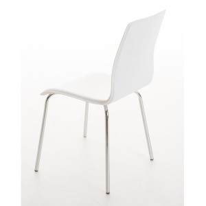 Silla de Confidente MIKI, tapizada en piel color negro