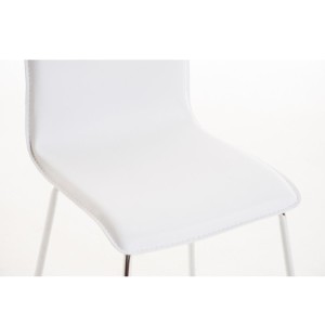 Silla de Confidente MIKI, tapizada en piel color negro