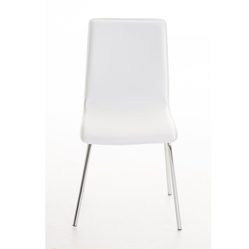 Silla de Confidente MIKI, tapizada en piel color negro