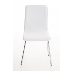 Silla de Confidente MIKI, tapizada en piel color negro