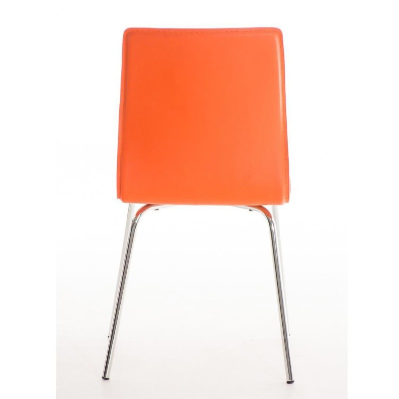 Silla de Confidente MIKI, tapizada en piel color negro