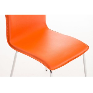 Silla de Confidente MIKI, tapizada en piel color negro