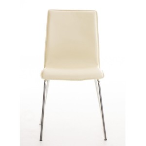 Silla de Confidente MIKI, tapizada en piel color negro