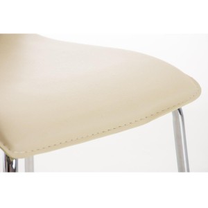 Silla de Confidente MIKI, tapizada en piel color negro