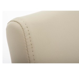 Silla de Confidente COLOMO, de acero inoxidable y tapizada en piel color negro