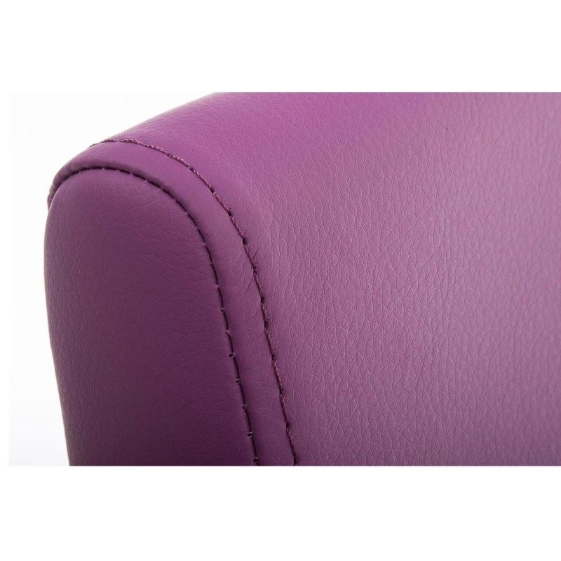 Silla de Confidente COLOMO, de acero inoxidable y tapizada en piel color negro