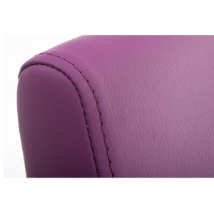 Silla de Confidente COLOMO, de acero inoxidable y tapizada en piel color negro