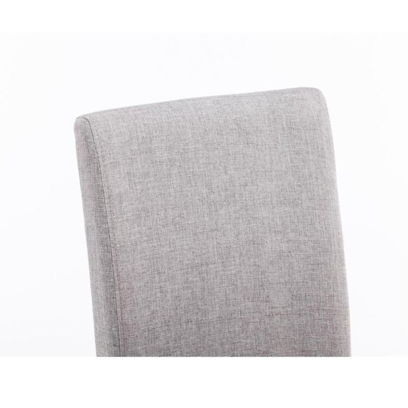 Silla de Confidente MITA TELA, patas marrones en color gris claro