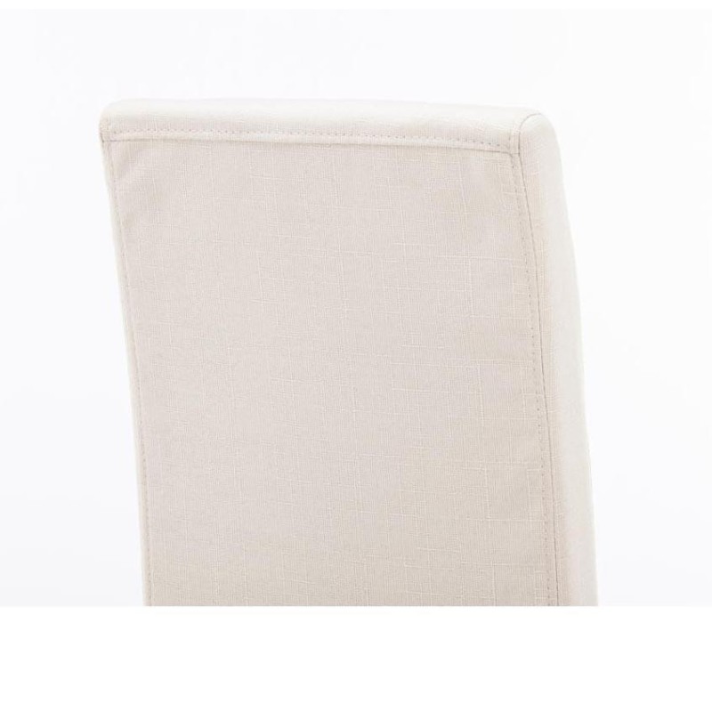 Silla de Confidente MITA TELA, patas marrones en color gris claro