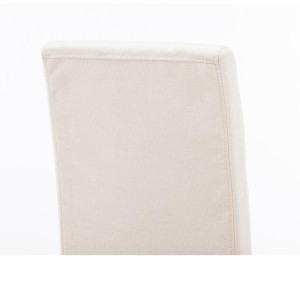 Silla de Confidente MITA TELA, patas marrones en color gris claro