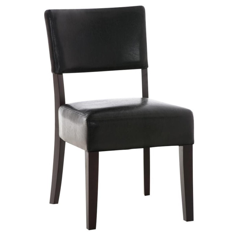 Silla de Confidente CAPULCO, patas marrones en color negro