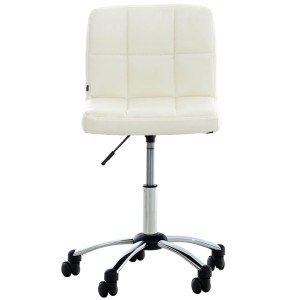 Silla / Taburete de Oficina LUKE en Piel color Blanco