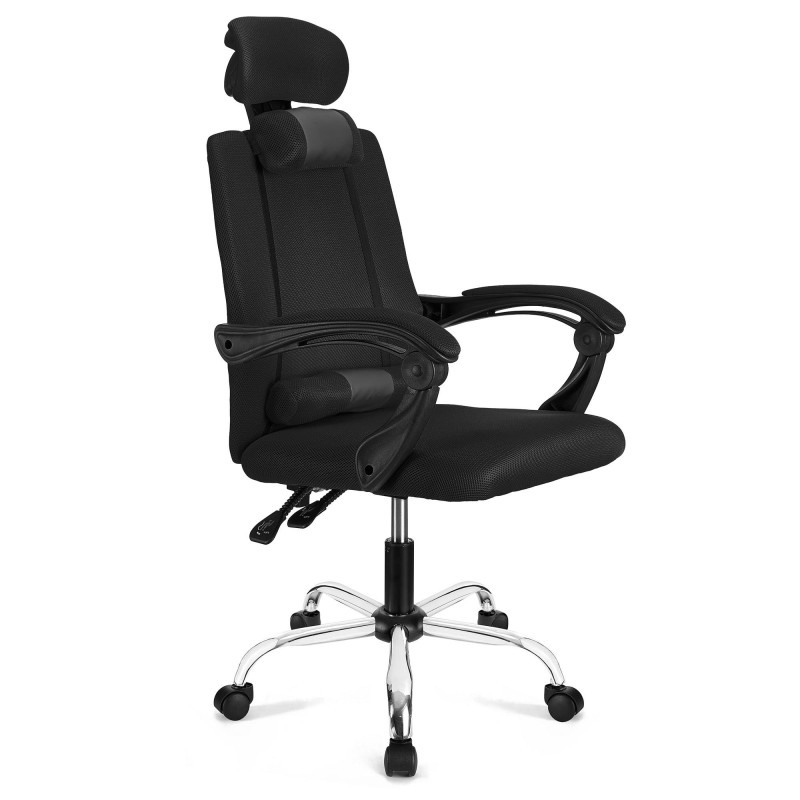Silla Ergonomica FABIO reclinable, malla color negro