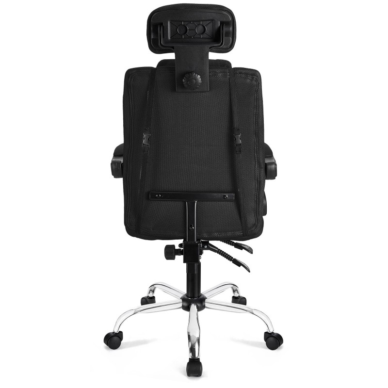 Silla Ergonomica FABIO reclinable, malla color negro