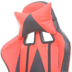 Silla gaming RACING LUCA, reclinable, en piel color negro/rojo