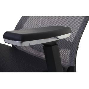 Silla de oficina NUTAL totalmente ajustable en malla color negro/gris