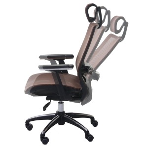 Silla de oficina NUTAL totalmente ajustable en malla color negro/gris