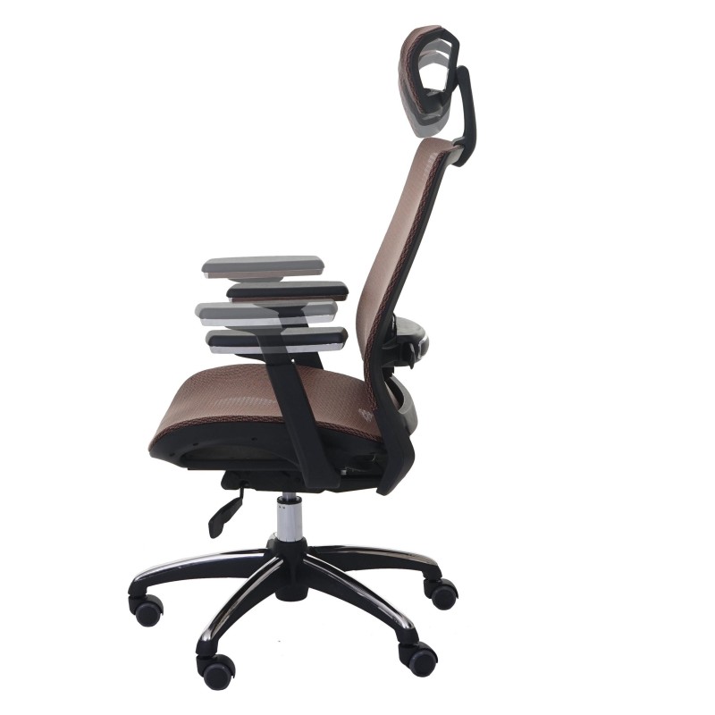Silla de oficina NUTAL totalmente ajustable en malla color negro/gris