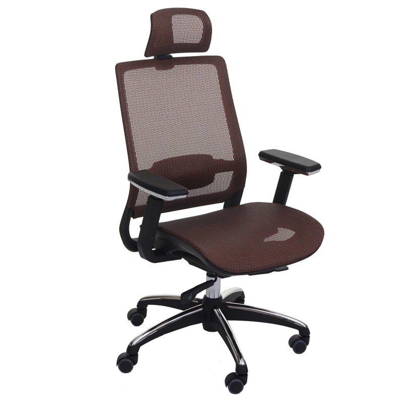 Silla de oficina NUTAL totalmente ajustable en malla color negro/gris