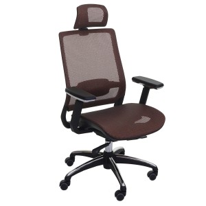 Silla de oficina NUTAL totalmente ajustable en malla color negro/gris
