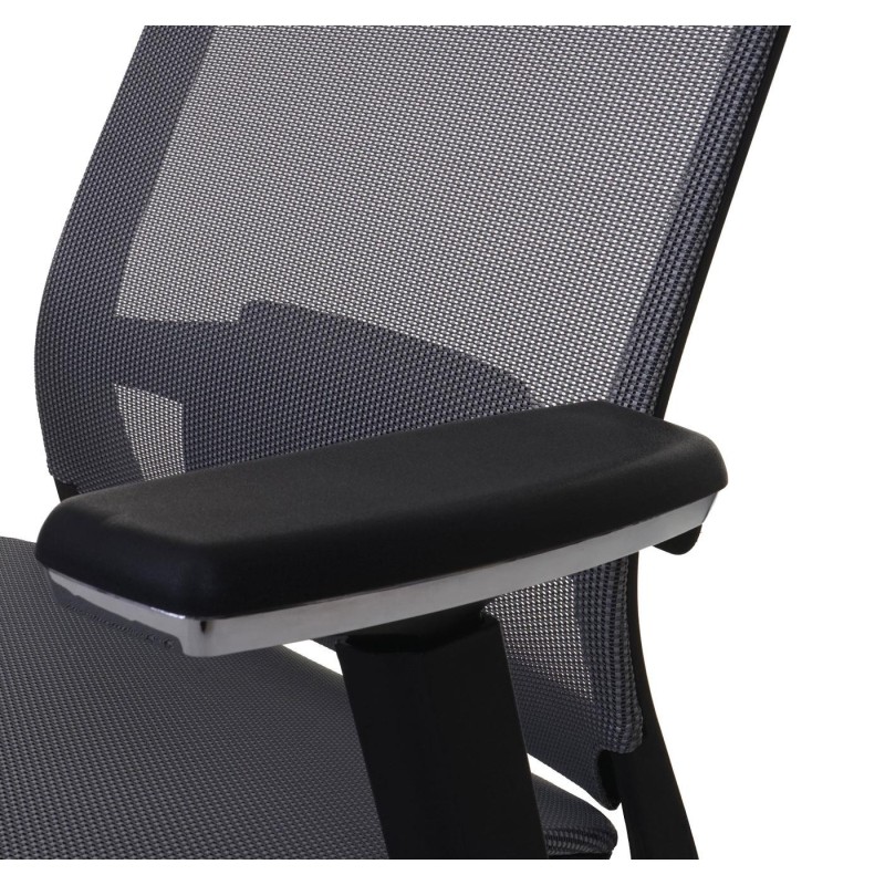 Silla de oficina NUTAL totalmente ajustable en malla color negro/gris
