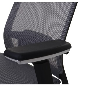 Silla de oficina NUTAL totalmente ajustable en malla color negro/gris