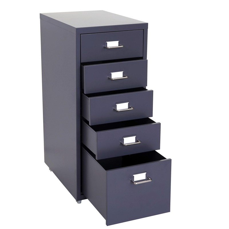 Archivador HUT 5 CAJONES, 69x28x44 cm, en Acero color Blanco