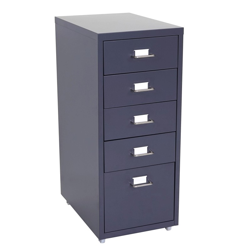 Archivador HUT 5 CAJONES, 69x28x44 cm, en Acero color Blanco