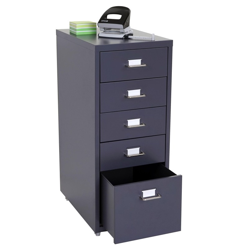 Archivador HUT 5 CAJONES, 69x28x44 cm, en Acero color Blanco