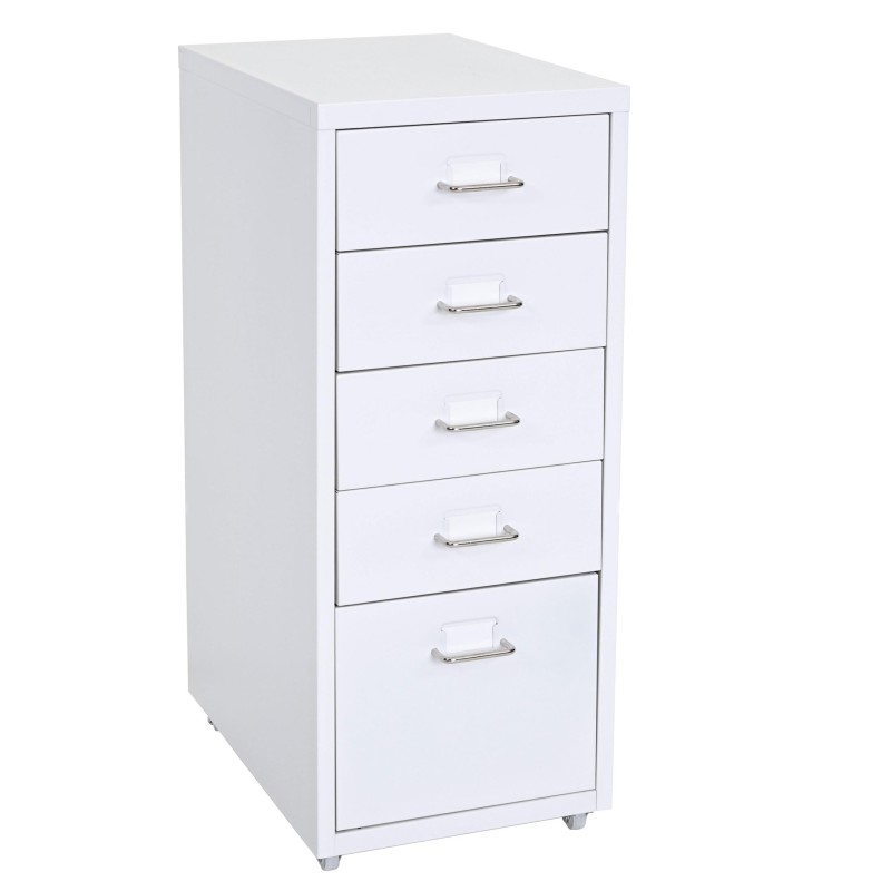 Archivador HUT 5 CAJONES, 69x28x44 cm, en Acero color Blanco