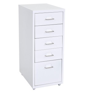 Archivador HUT 5 CAJONES, 69x28x44 cm, en Acero color Blanco