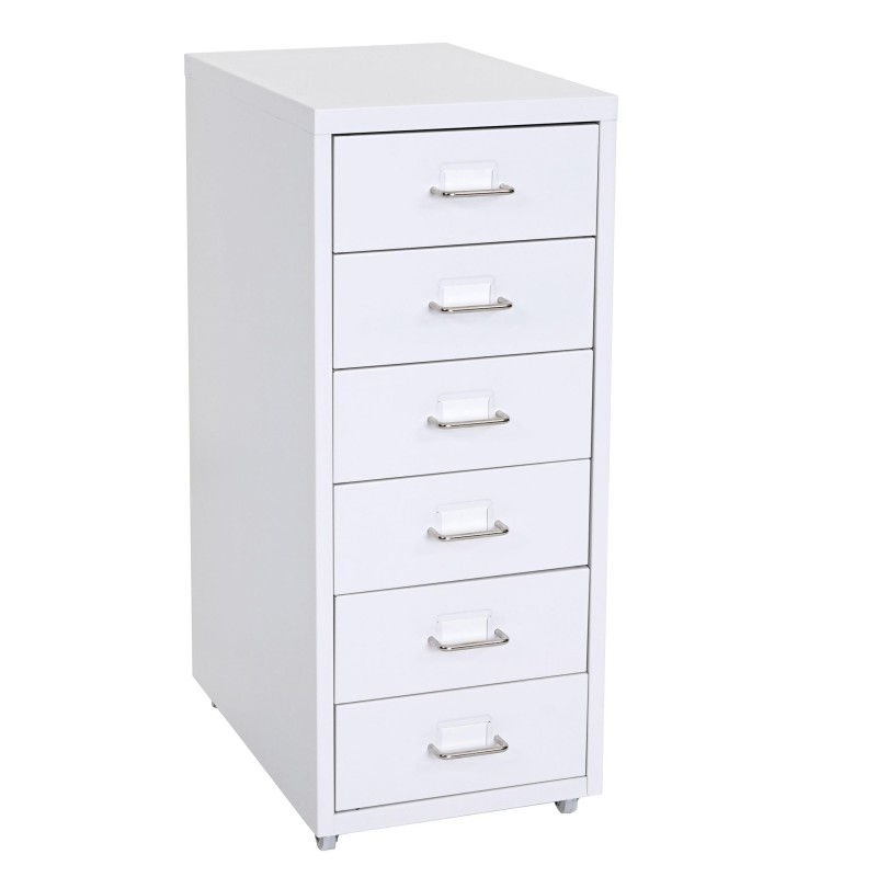 Archivador HUT 6 CAJONES, 69x28x44 cm, en Acero color Blanco