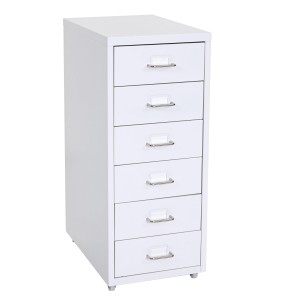 Archivador HUT 6 CAJONES, 69x28x44 cm, en Acero color Blanco