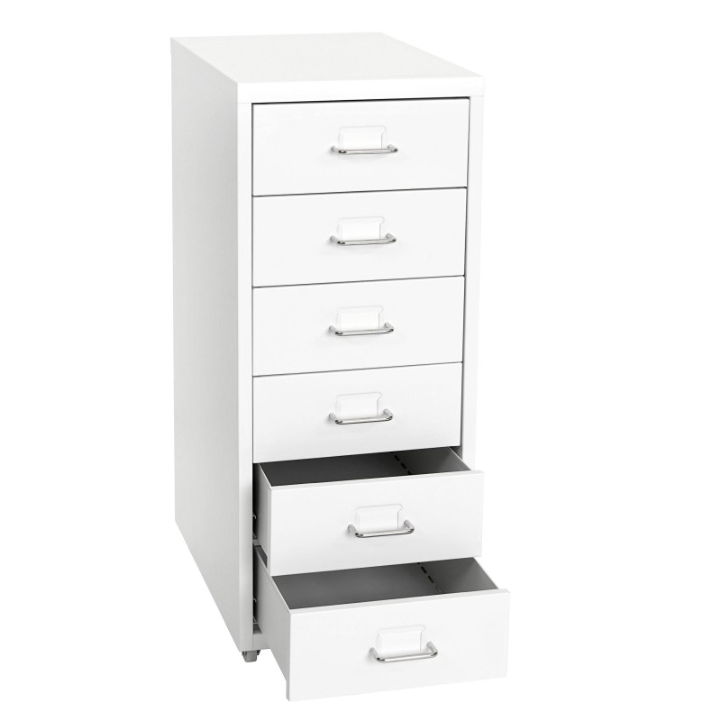 Archivador HUT 6 CAJONES, 69x28x44 cm, en Acero color Blanco