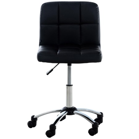 Silla / Taburete de Oficina LUKE en Piel color Negro