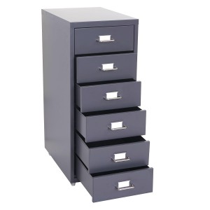 Archivador HUT 6 CAJONES, 69x28x44 cm, en Acero color Blanco