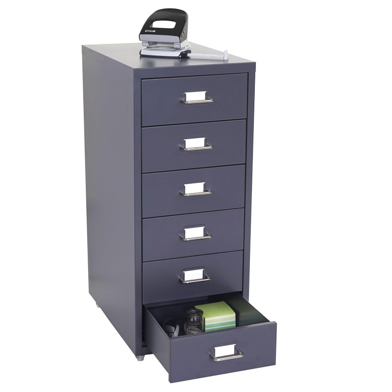 Archivador HUT 6 CAJONES, 69x28x44 cm, en Acero color Blanco