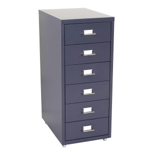 Archivador HUT 6 CAJONES, 69x28x44 cm, en Acero color Blanco