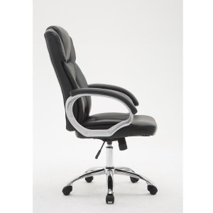 Sillón de oficina LOPE en piel color negro