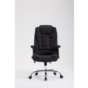 Sillón de Oficina SAN ANTONIO TELA, Gran acolchado, color Negro