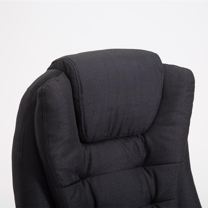 Sillón de Oficina SAN ANTONIO TELA, Gran acolchado, color Negro