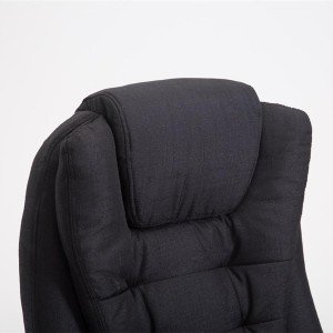 Sillón de Oficina SAN ANTONIO TELA, Gran acolchado, color Negro