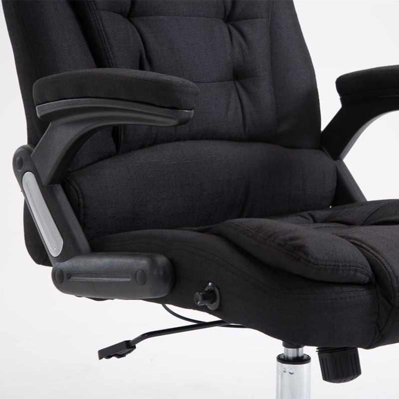 Sillón de Oficina SAN ANTONIO TELA, Gran acolchado, color Negro