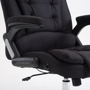 Sillón de Oficina SAN ANTONIO TELA, Gran acolchado, color Negro