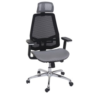 Silla Ergonómica BREND, ajustable, en malla negro