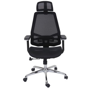 Silla Ergonómica BREND, ajustable, en malla negro